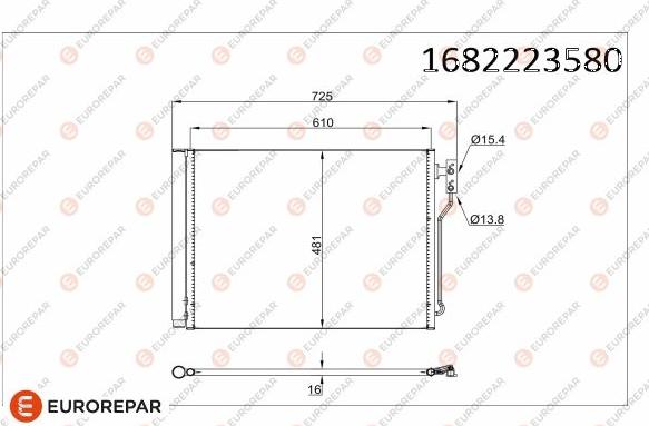 EUROREPAR 1682223580 - Конденсатор кондиционера autosila-amz.com