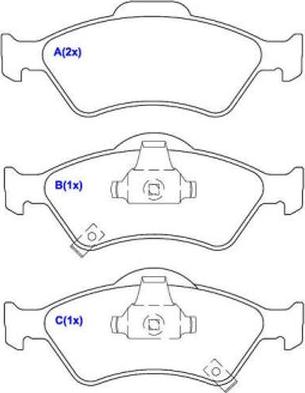 EUROREPAR 1635833380 - Тормозные колодки, дисковые, комплект autosila-amz.com