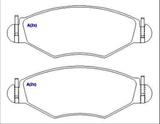 EUROREPAR 1635833280 - Тормозные колодки, дисковые, комплект autosila-amz.com