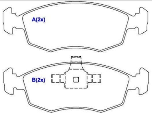 EUROREPAR 1636487080 - Тормозные колодки, дисковые, комплект autosila-amz.com