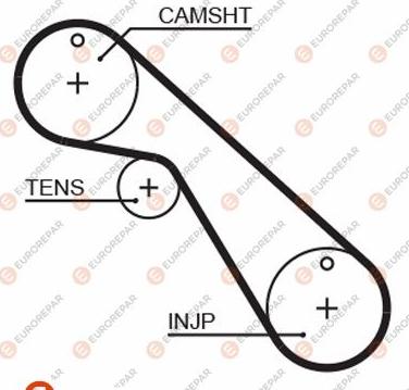 EUROREPAR 1633141180 - Зубчатый ремень ГРМ autosila-amz.com
