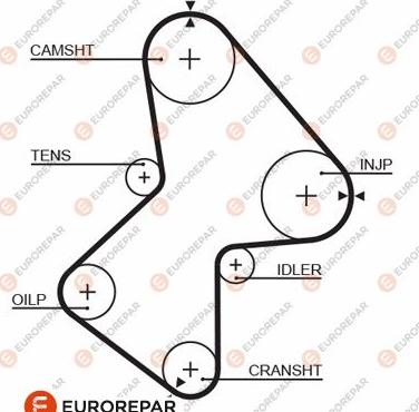 EUROREPAR 1633142980 - Зубчатый ремень ГРМ autosila-amz.com