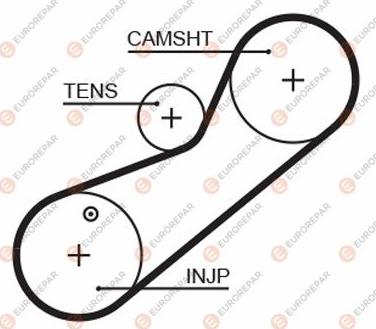 EUROREPAR 1633135480 - Зубчатый ремень ГРМ autosila-amz.com