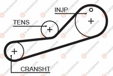 EUROREPAR 1633135580 - Зубчатый ремень ГРМ autosila-amz.com