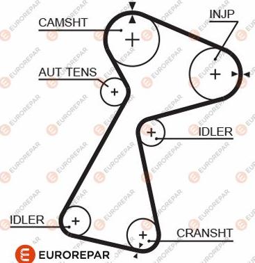 EUROREPAR 1633131880 - Зубчатый ремень ГРМ autosila-amz.com