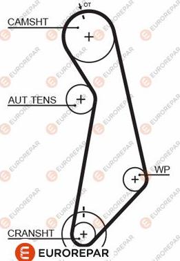EUROREPAR 1633129880 - Зубчатый ремень ГРМ autosila-amz.com