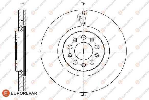 EUROREPAR 1622808380 - Тормозной диск autosila-amz.com