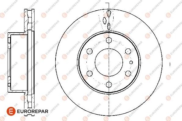 EUROREPAR 1676013080 - Тормозной диск autosila-amz.com