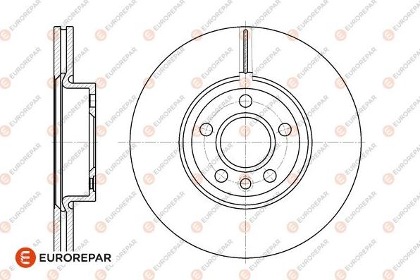 EUROREPAR 1676012680 - Тормозной диск autosila-amz.com