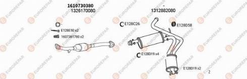 EUROREPAR 100848 - Система выпуска ОГ autosila-amz.com