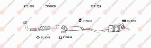 EUROREPAR 100720 - Система выпуска ОГ autosila-amz.com