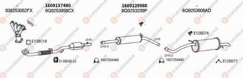 EUROREPAR 102801 - Система выпуска ОГ autosila-amz.com