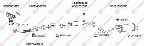 EUROREPAR 102834 - Система выпуска ОГ autosila-amz.com