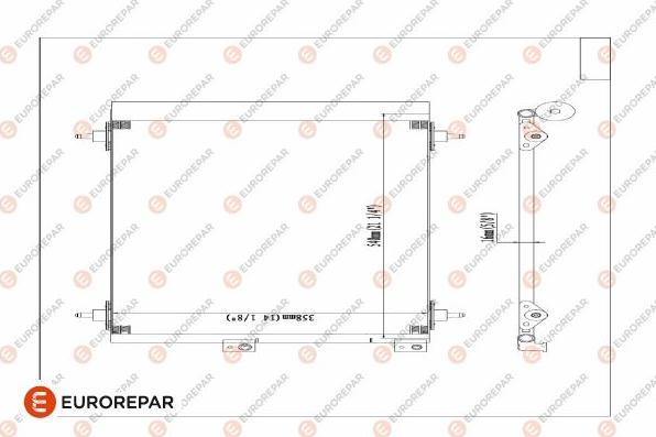 EUROREPAR E163366 - Конденсатор кондиционера autosila-amz.com