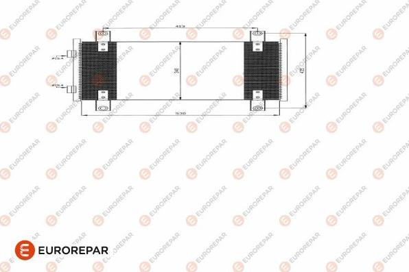 EUROREPAR E163368 - Конденсатор кондиционера autosila-amz.com