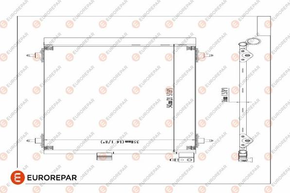 EUROREPAR E163277 - Конденсатор кондиционера autosila-amz.com