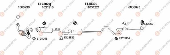 EUROREPAR EXH100998 - Система выпуска ОГ autosila-amz.com