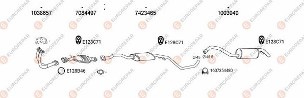 EUROREPAR EXH100912 - Система выпуска ОГ autosila-amz.com