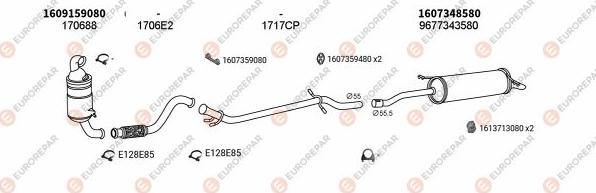 EUROREPAR EXH100495 - Система выпуска ОГ autosila-amz.com