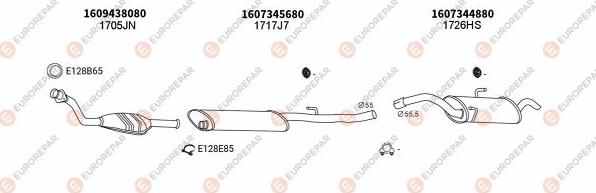 EUROREPAR EXH100418 - Система выпуска ОГ autosila-amz.com