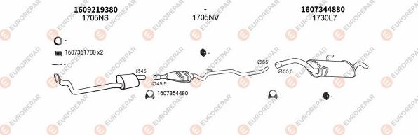 EUROREPAR EXH100425 - Система выпуска ОГ autosila-amz.com