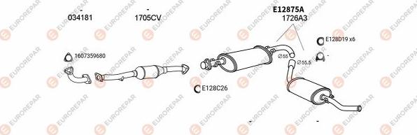 EUROREPAR EXH100422 - Система выпуска ОГ autosila-amz.com