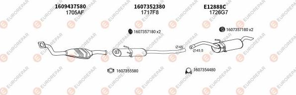 EUROREPAR EXH100427 - Система выпуска ОГ autosila-amz.com
