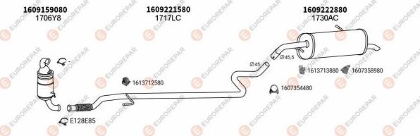 EUROREPAR EXH100592 - Система выпуска ОГ autosila-amz.com
