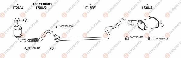 EUROREPAR EXH100597 - Система выпуска ОГ autosila-amz.com