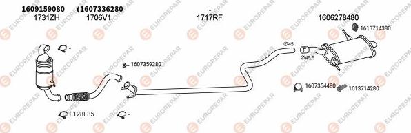 EUROREPAR EXH100556 - Система выпуска ОГ autosila-amz.com