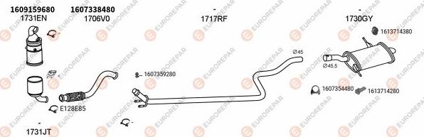 EUROREPAR EXH100566 - Система выпуска ОГ autosila-amz.com