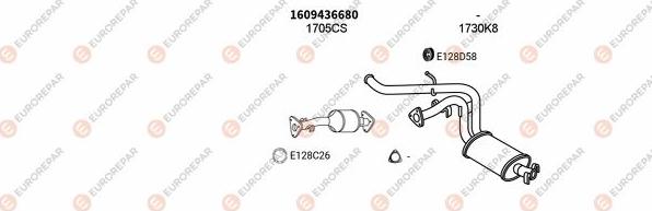 EUROREPAR EXH100509 - Система выпуска ОГ autosila-amz.com