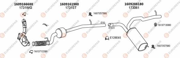 EUROREPAR EXH100510 - Система выпуска ОГ autosila-amz.com