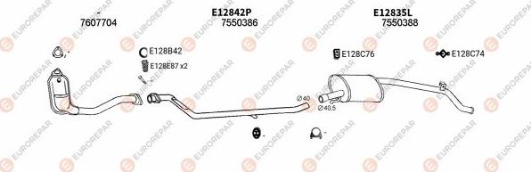 EUROREPAR EXH100698 - Система выпуска ОГ autosila-amz.com