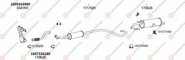 EUROREPAR EXH100624 - Система выпуска ОГ autosila-amz.com