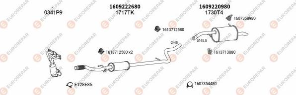 EUROREPAR EXH100628 - Система выпуска ОГ autosila-amz.com