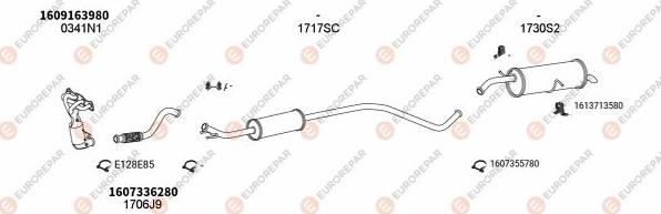 EUROREPAR EXH100623 - Система выпуска ОГ autosila-amz.com