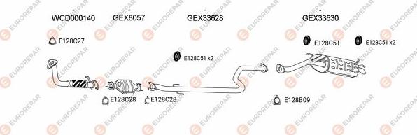 EUROREPAR EXH100146 - Система выпуска ОГ autosila-amz.com