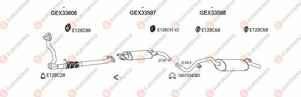 EUROREPAR EXH100106 - Система выпуска ОГ autosila-amz.com