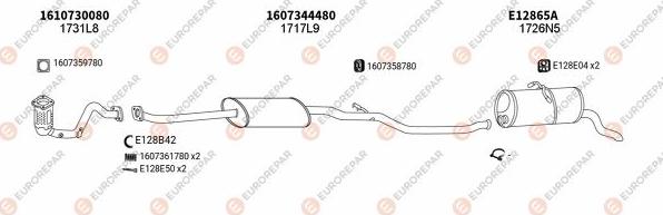 EUROREPAR EXH100187 - Система выпуска ОГ autosila-amz.com