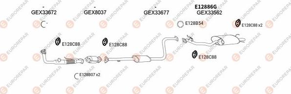 EUROREPAR EXH100130 - Система выпуска ОГ autosila-amz.com