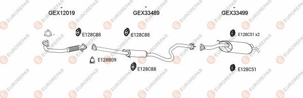 EUROREPAR EXH100132 - Система выпуска ОГ autosila-amz.com
