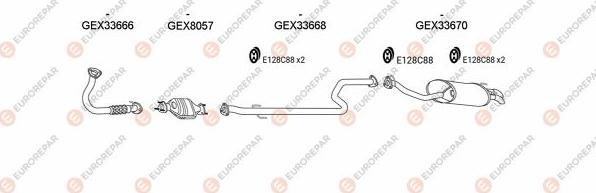 EUROREPAR EXH100122 - Система выпуска ОГ autosila-amz.com