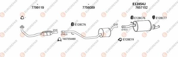 EUROREPAR EXH101499 - Система выпуска ОГ autosila-amz.com