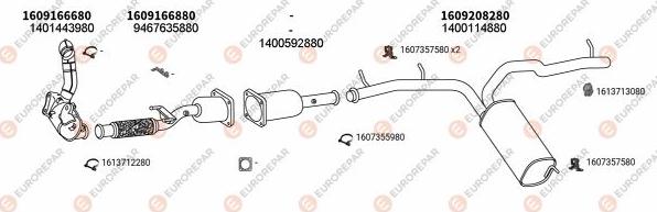 EUROREPAR EXH100853 - Система выпуска ОГ autosila-amz.com