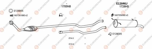 EUROREPAR EXH100328 - Система выпуска ОГ autosila-amz.com