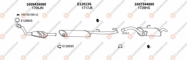 EUROREPAR EXH100240 - Система выпуска ОГ autosila-amz.com