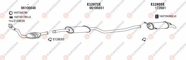 EUROREPAR EXH100254 - Система выпуска ОГ autosila-amz.com