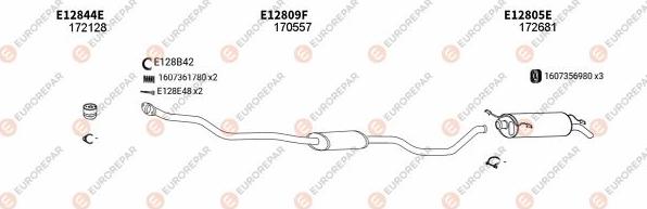 EUROREPAR EXH100257 - Система выпуска ОГ autosila-amz.com