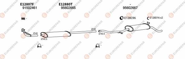 EUROREPAR EXH100211 - Система выпуска ОГ autosila-amz.com
